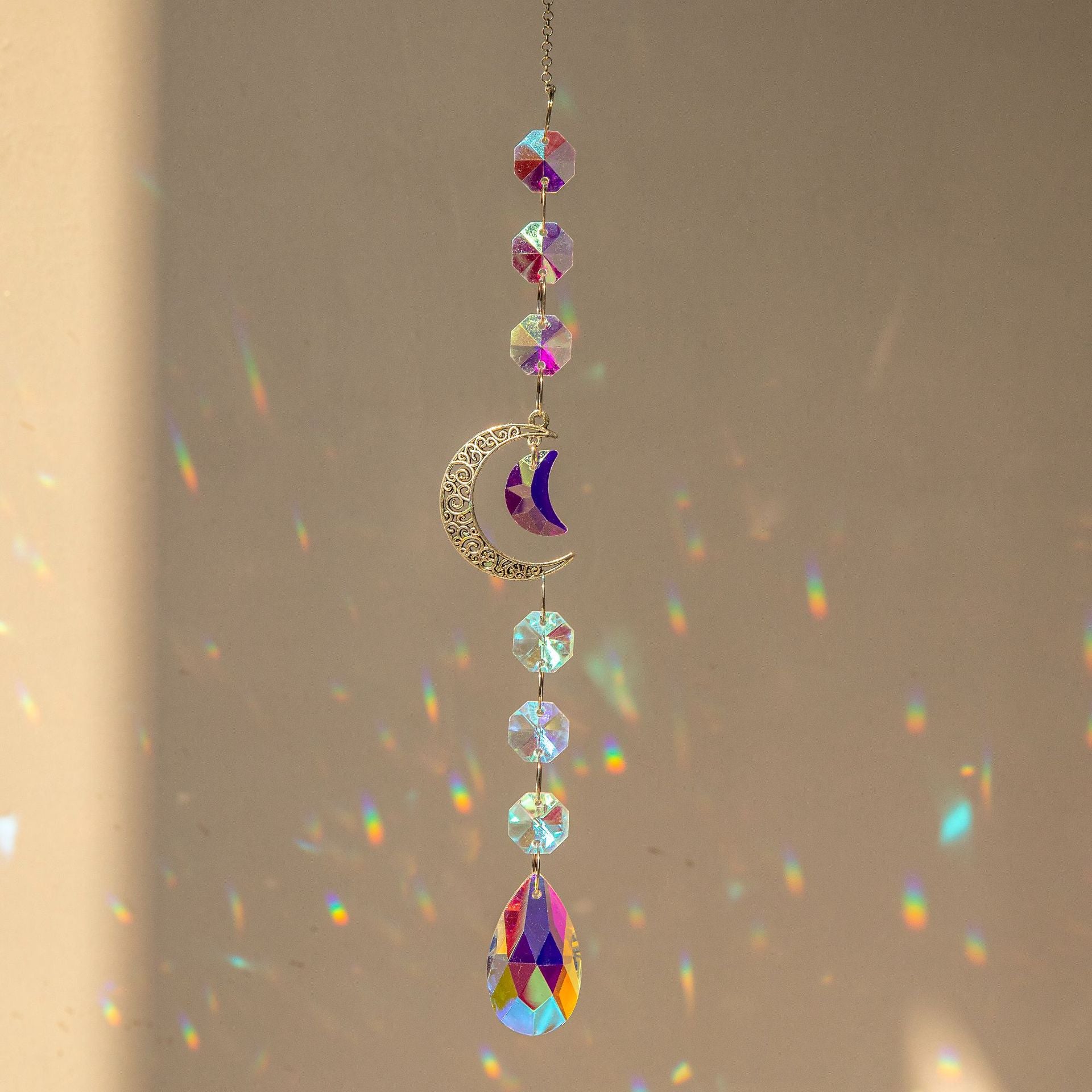 Wholesale Silver Planet Galaxy Sun Moon Star Crystal Sun Catcher Pendant